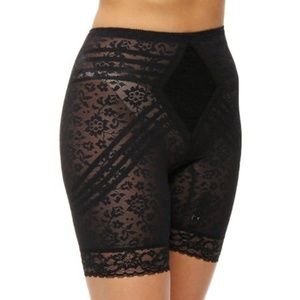 NEW Rago Lacette Long Leg Waist Hip Thigh Slimmer Firm Shaper Shorts 6797 Black